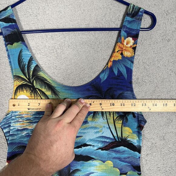 Vintage Marisol Womens Fit Small Slinky Maxi Hawaiian Resort Wear Tropical Beach - Picture 6 of 16